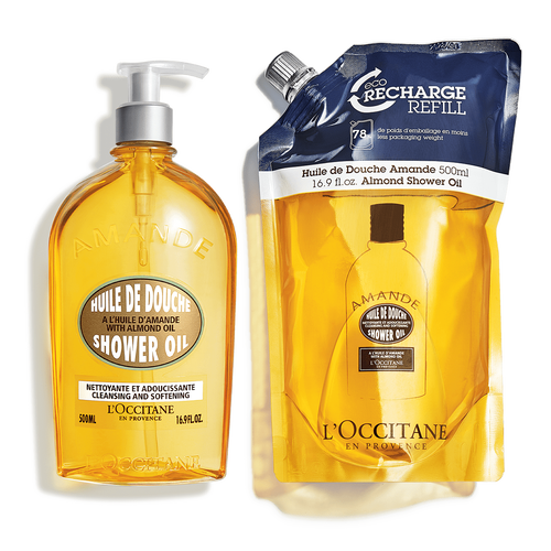 Almond Shower Oil Eco Duo 500ml L'OCCITANE Australia
